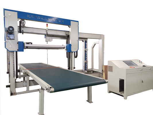 دستگاه برش اسفنجی افقی CNC فوم PU تیغه نوسانی اتوماتیک 6kw